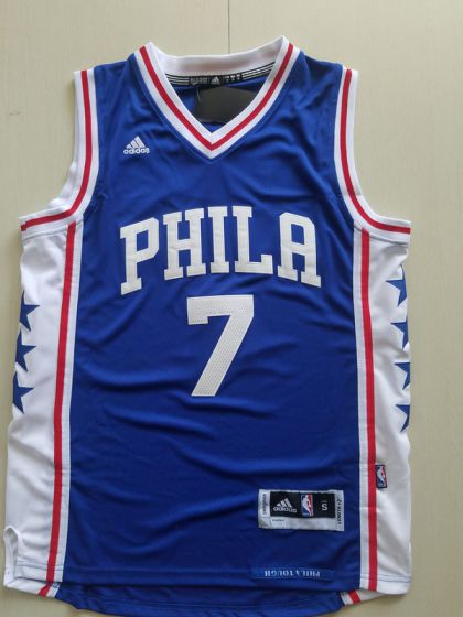 Men Philadelphia 76ers 7 Markelle Fultz Blue NBA Jerseys